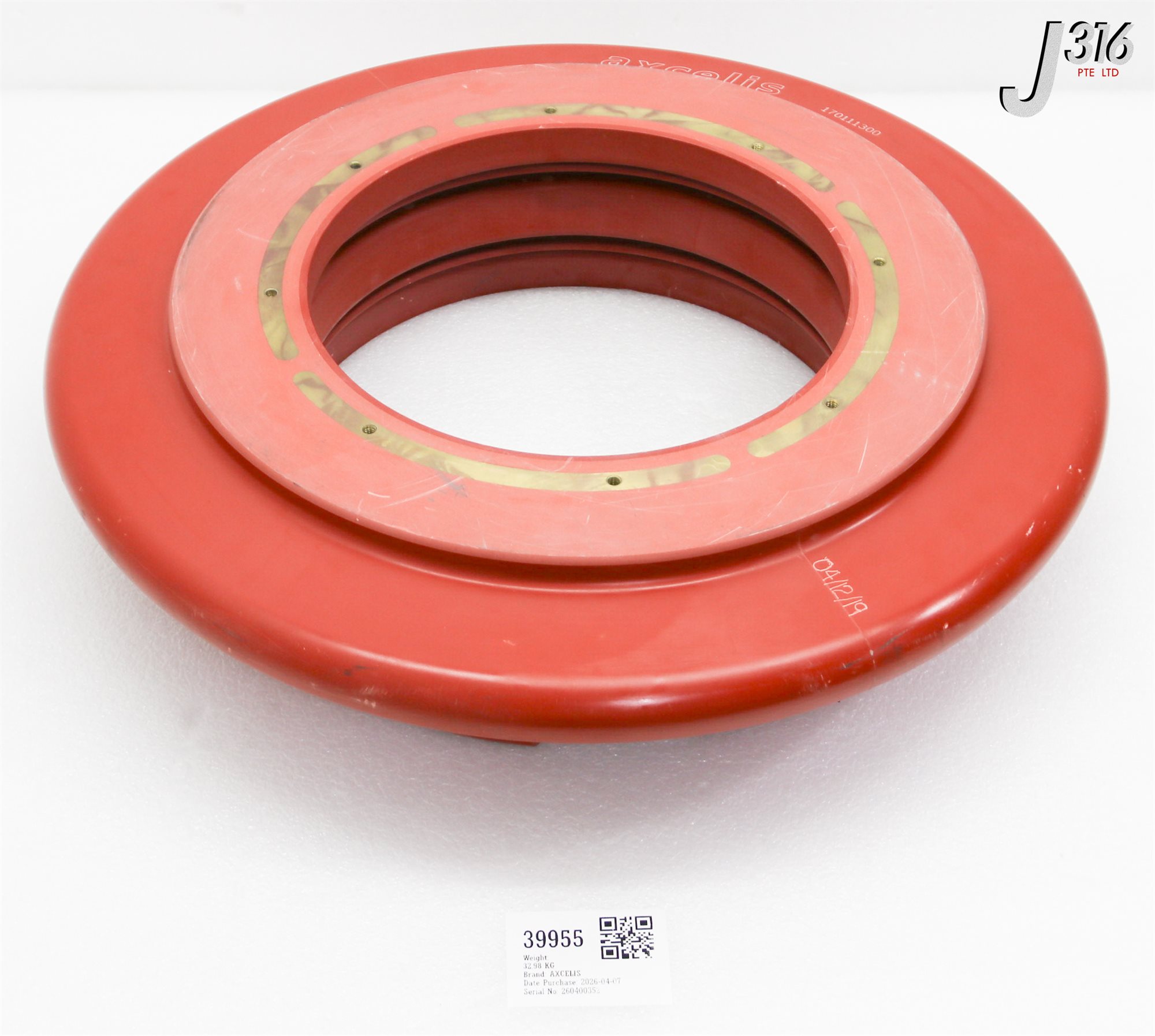 ユーザー 39955 AXCELIS SOURCE BUSHING, ORANGE, X-RAY SHIELDED, (PARTS
